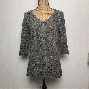 Eileen Fisher wool linen blend S gray B5